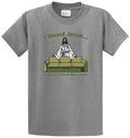 I FOUND JESUS - COUCH Cotton Printed Tee Shirt Regular and Big and Tall Sizes