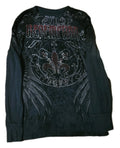 Vintage Y2K Raw State Redemption Thermal Shirt Wings Cross Mens Medium 27x19