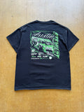 VTG Austin Stewart NASCAR Racing Y2K Biker Black T-Shirt X-Large