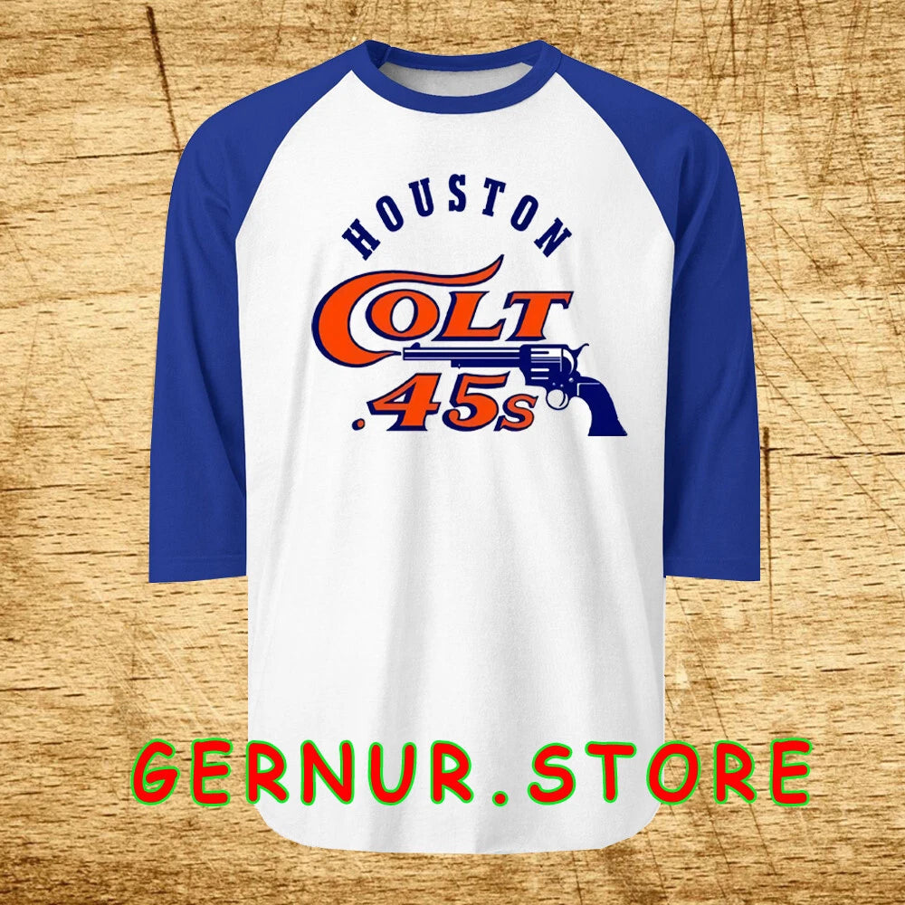 Houston Colt 45s Men's Raglan Blue Size S-2XL