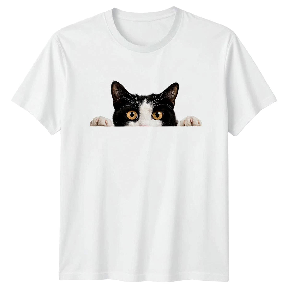 Peeking Tuxedo Cat T-Shirt Tuxedo Cat Cats Birthday Gift For Him And Her