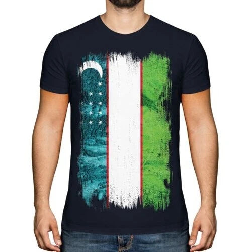 Usbekistan Grunge Flagge Herren T-Shirt Usbekisches Usbek Geschenk