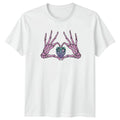 Skeleton Hands Heart Glitter Pastel T-Shirt Pastel Goth Alternative Fashion