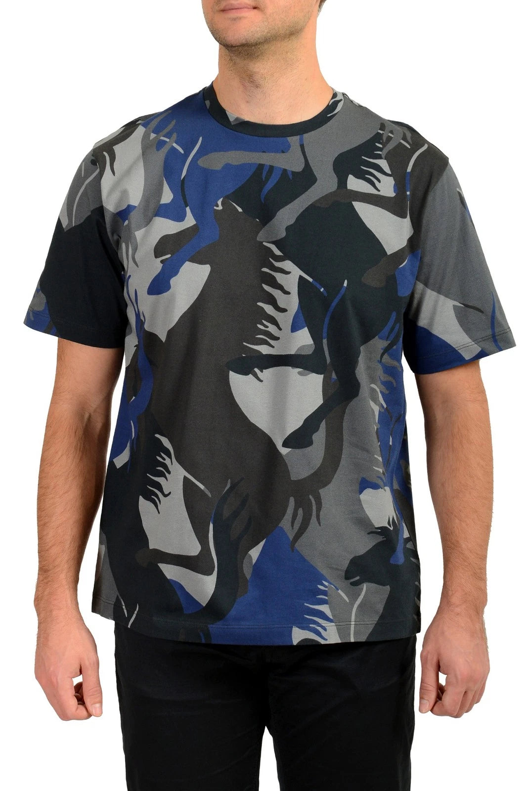 Scuderia Ferrari Men's "Camouflage" Printed Cotton Crewneck Short Sleeve T-Shirt