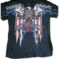 Xtreme Couture Affliction Tee 3XL USA Skull & Eagle Biker Y2K Grunge 2 Sided