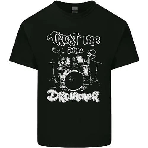 Trust Me Im a Drummer Funny Drumming Drum Mens Cotton T-Shirt Tee Top