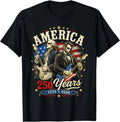 George Washington Lincoln Playing Guitar, 250th Anniversary T-Shirt