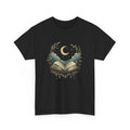 Book T-Shirt | Funny Reading Shirt | Mystical Book Boho Moon Leaf Shirt