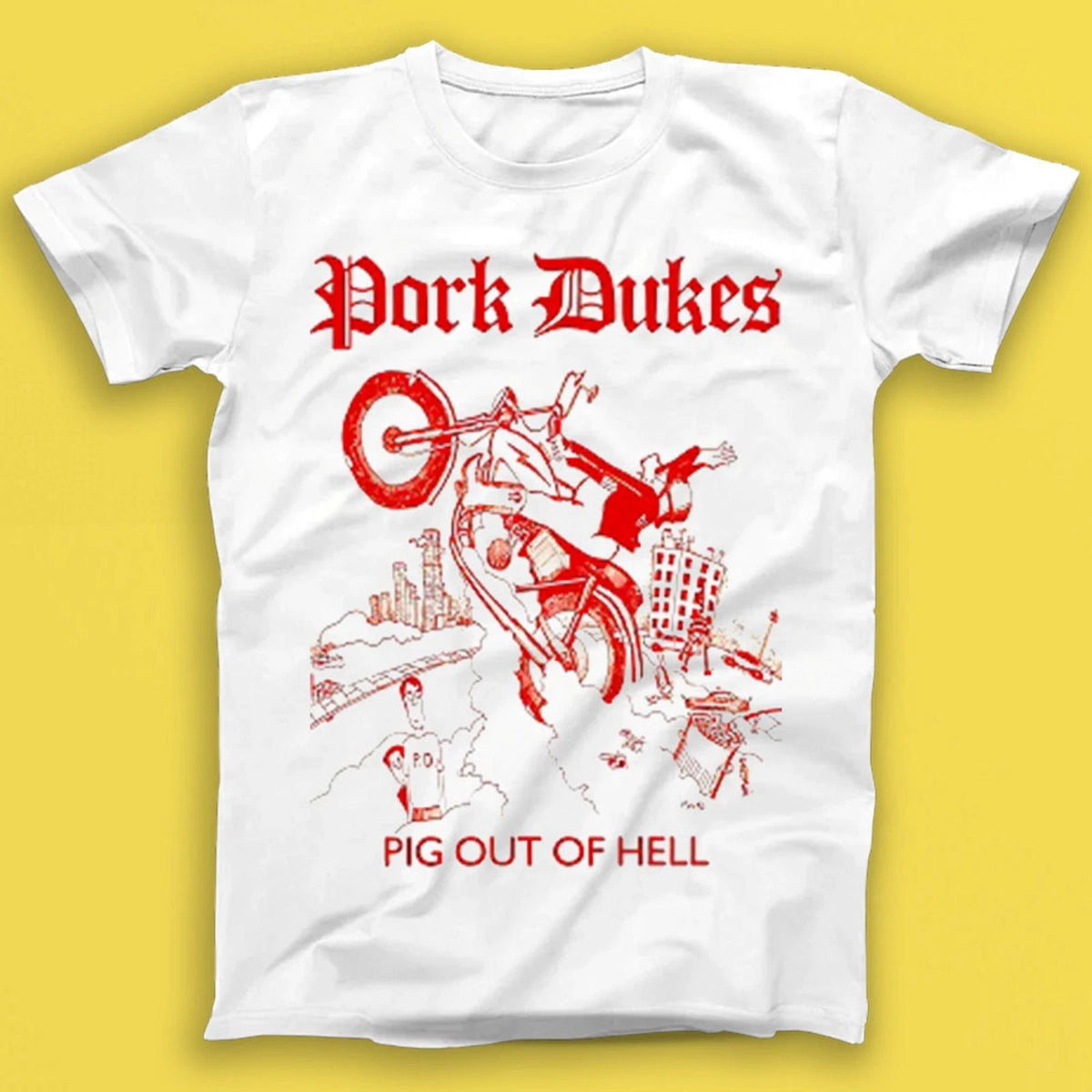 Pork Dukes Pig Out Of Hell Music Gift Tee Tshirt T2195
