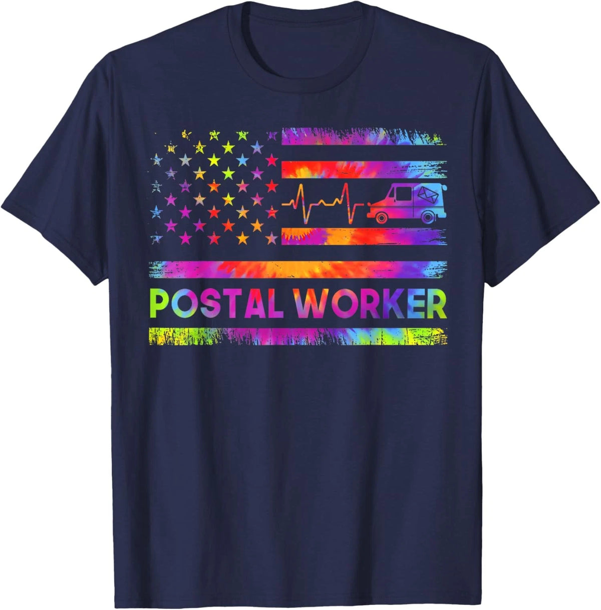 Postal Worker Vintage American Flag Postal Service T-Shirt