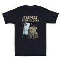Respect Your Elders Retro Smartphone Technology Funny Meme Quote Men's T-Shirt