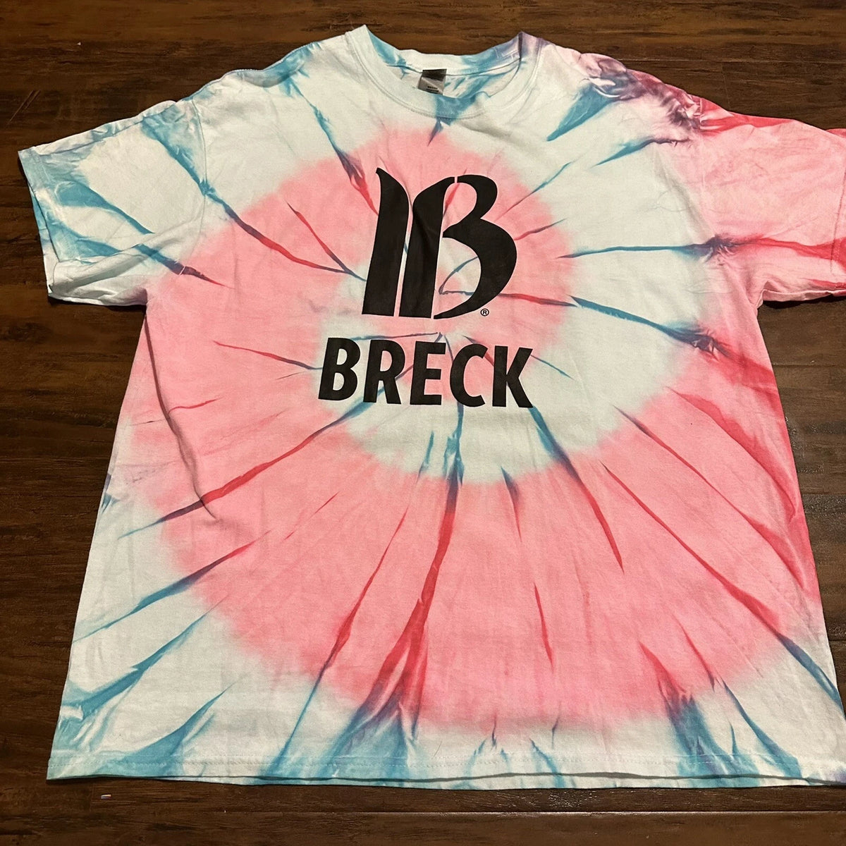 Breck Breckenridge Tye Dye Pink Blue Shirt Over Sized Trendy VSCO Unisex Size XL