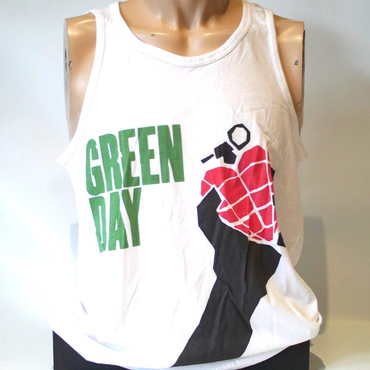 Green Day Punk Rock T-shirt Sleeveless Vest Top White Unisex S-2XL
