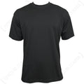 Quickdry Black T-Shirt - Sports Exercise Tactical 100% Polyester Athletic New
