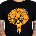 Abstract Tree Circles Graphic T-Shirt Gold Art Spiritual Tee Nature Boho Gift