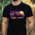 Mens Bison Motif Cotton T-Shirt Size XS to 5XL