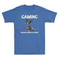 Black Cat Gaming Because Murder Is Wrong Funny Gamer Novelty Men's T-Shirt Tee