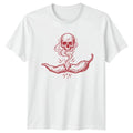 Skull Chili Pepper T-Shirt Hot Peppers Cooking Gift For Him And Her