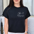 coffee and massage pocket Unisex T-shirt Black Navy Dark Heather