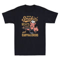 Old Row Smokin Meats And Clapping Cheeks Funny Pig Chef Meme Retro Men's T-Shirt