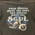 Y2K Delta Shirt Mens Medium Black Move The Soul Biker Motorcycle Tee T-Shirt