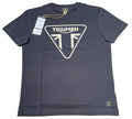 Triumph T-Shirt Mens Small Helston Jet Black Graphic Logo Short Sleeve Cotton