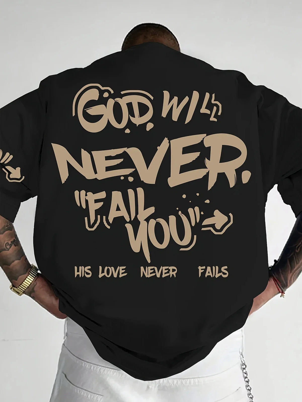 new Men’s Street Style Letter Print Oversized T-Shirt – Bold Urban Essentials