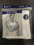 Stafford 4Pk Men Super Soft White 100% Cotton A-Shirts