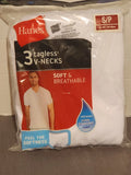 New Hanes Men's 3 Pack White V-Neck T-Shirt Tagless Short Sleeve Cotton Small