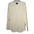 New Cuts Clothing Elongated Long Sleeve Henley T-Shirt Men Size L Stretch Ivory