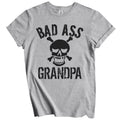 Bad Ass Grandpa Funny Skull Grandparents Day T-Shirt