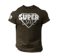 Men's Fathers Day T shirt Funny Dad Gift Super Dad Tee
