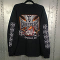 West Coast Choppers Jesse Who Vintage Y2K Long Sleeve Shirt XL Quad Hit Flame