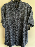 New RVCA Sport Designer Street Style Button Font Short Sleeve Shirt Size L