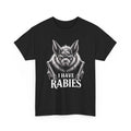 I Have Rabies Shirt Funny Sarcastic Bat Graphic Gothic Horror Halloween Gift Tee