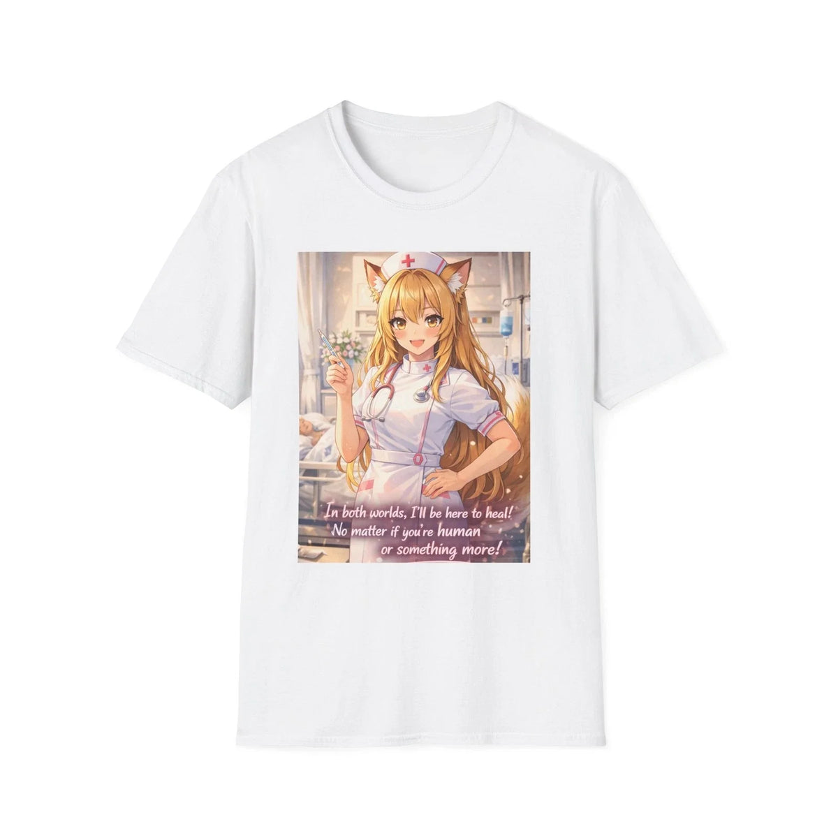 Anime Nurse Catgirl T-Shirt | Kawaii Hospital nurse uniform T-shirt