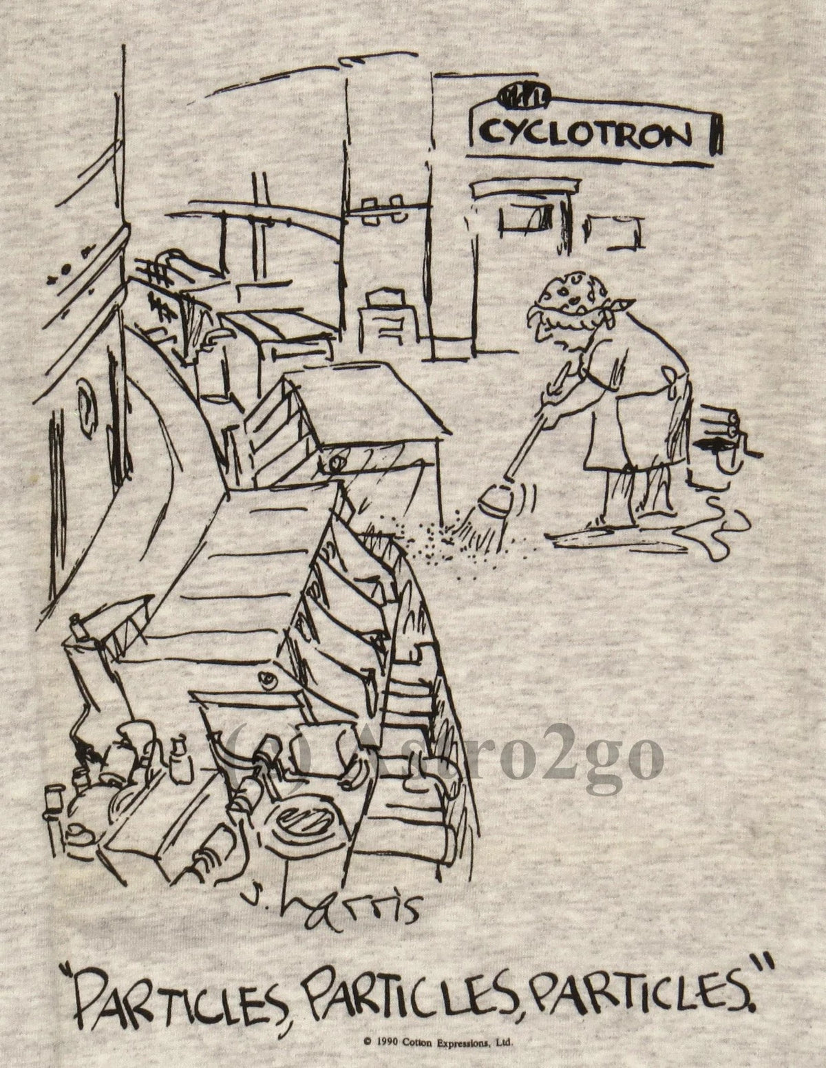 Sidney Harris-MAID-PARTICLES, PARTICLES, PARTICLES--Science Physics T shirt NEW!