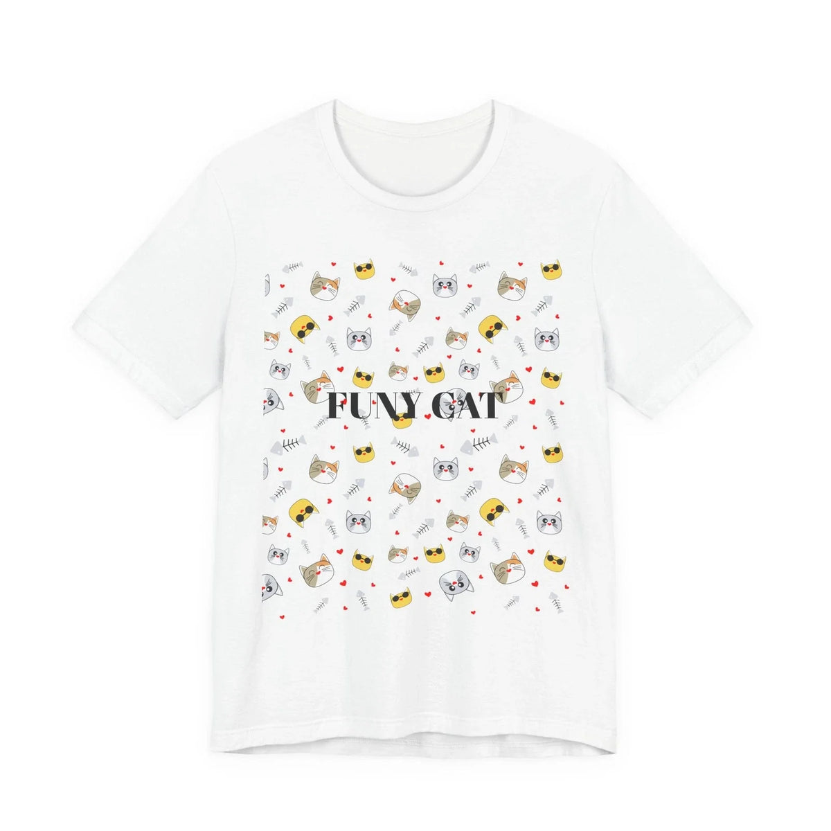 Cute Cat Pattern Tee | Kawaii Cats, Sushi, Paw Prints