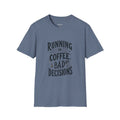 Funny Running on Coffee Unisex T-Shirt, Sarcasm Tee, Bad Decisions Top, Coffee