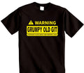 Warning Grumpy Old Git T-Shirt | Funny Novelty Gift for Dad or Grandad