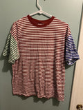 Y2K Rainbow Striped T Shirt M
