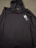 NWT Cuts AO Men's Small Long Sleeve Hooded Curve-Hem Black Shirt- $72 Retail!