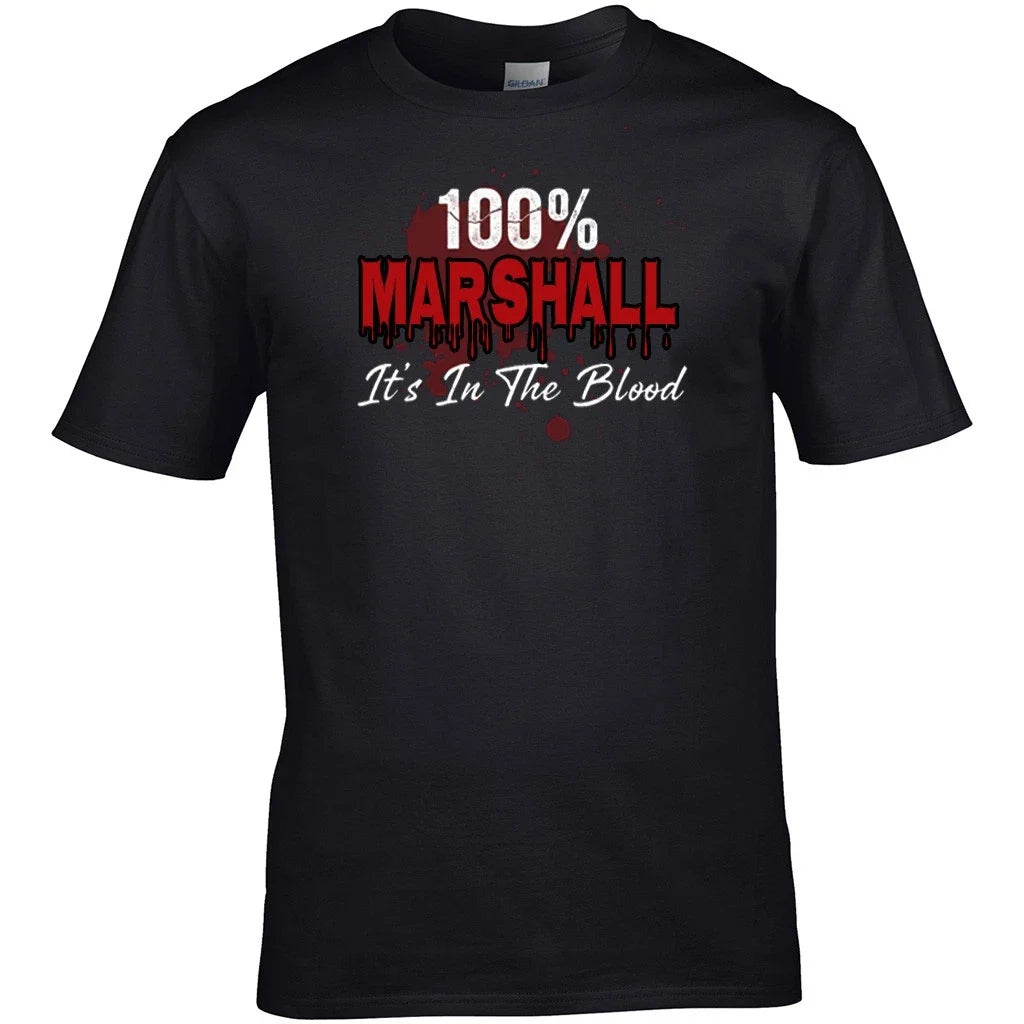 MARSHALL NAME HERITAGE MEN'S NOVELTY T-SHIRT