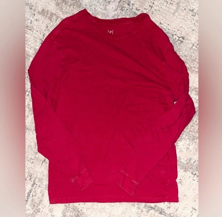 GEORGE RED LONG SLEEVE CREW NECK TEE SHIRT Sz XL