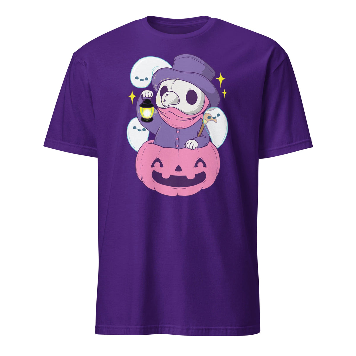 Pastel Goth Plague Doctor Shirt Pumpkin Halloween Occult T-Shirt Size S-3XL Gift