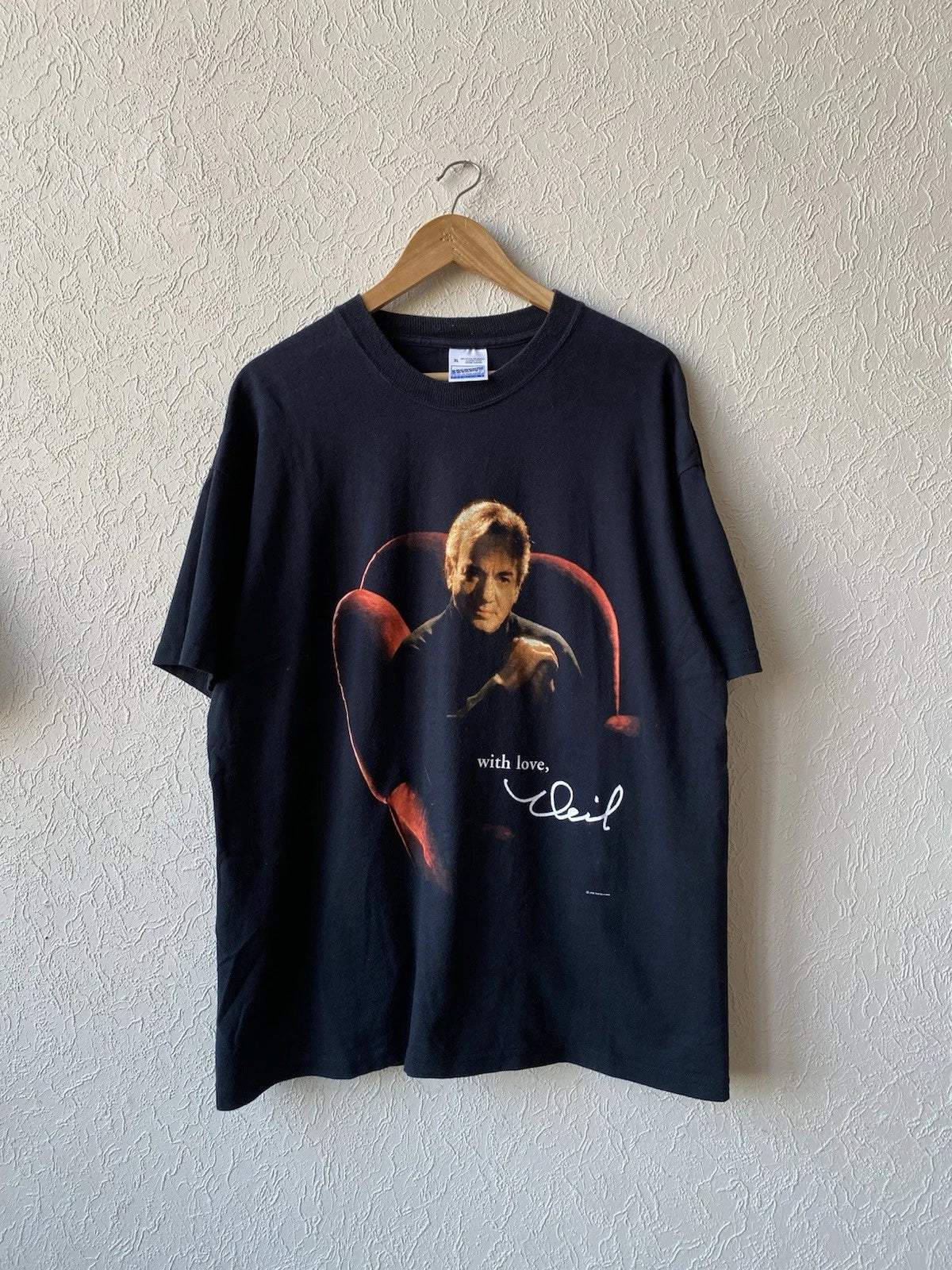 Vintage 1999 Neil Diamond World Tour With Love Europe Band USA Music T Shirt