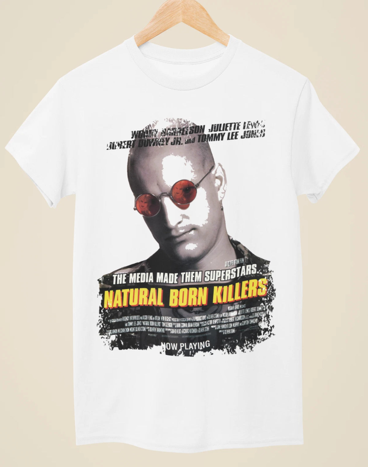 Natural Born Killers - Movie Poster Inspired Unisex White T-Shirt