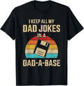 Funny dad Jokes in dad-a-Base Vintage for Father's Day T-Shirt