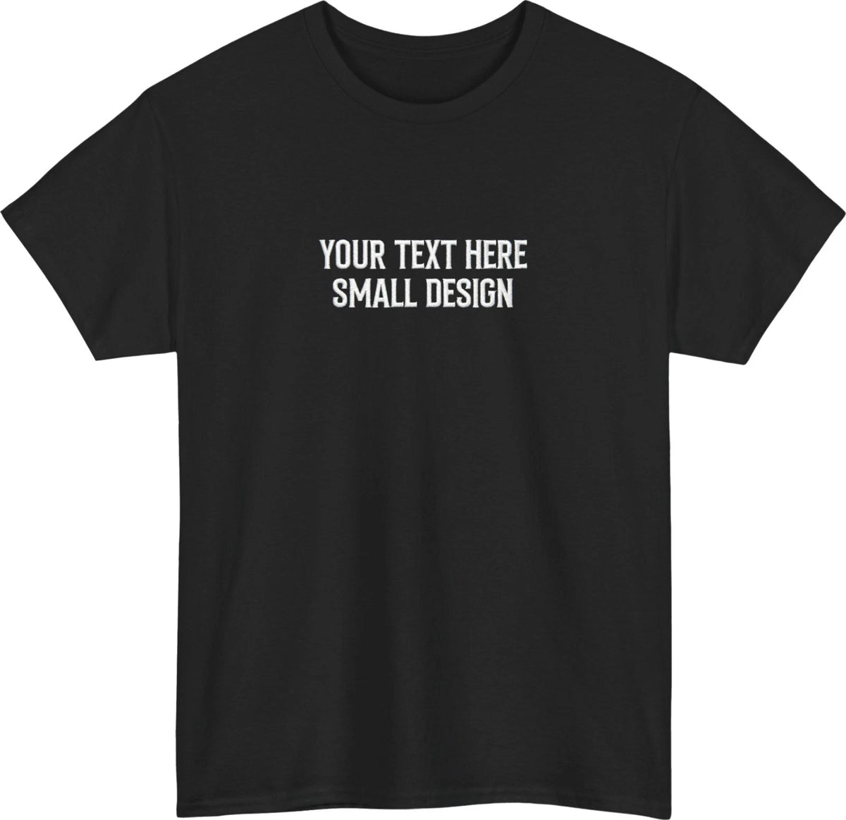 Personalised Embroidered Text & Logo T-Shirt - Custom Small Design Tee Top