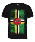 DOMINICA GRUNGE FLAG MENS T SHIRT TEE SHIRT XS S M L XL 2XL 3XL 4XL 5XL